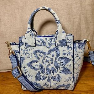 Rothys Jardin Blue Mini Handbag RARE